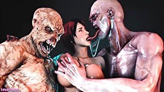 Orgy with mutant monster of two penises Resident evil the best scene 40 penises p13 final