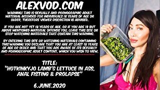 Hotkinkyjo lamb's lettuce in ass, anal fisting & prolapse