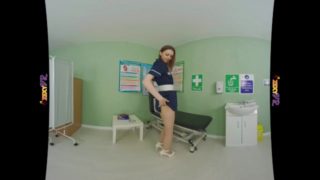 Young British Redhead Nurse Does Amazing Virtual Reality Striptease