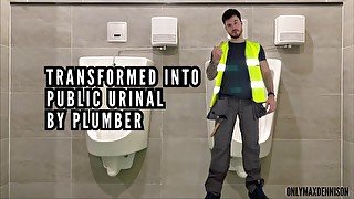 Transformed into public urinal by plumber