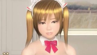 3D anime maid gets fucked and cummed