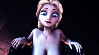 Animated blonde doing deeptroath on his hentai cock