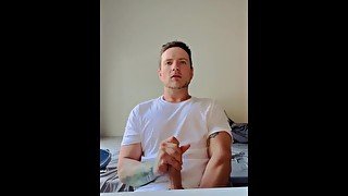 Male solo masturbating