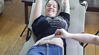 Tickling armpits and belly