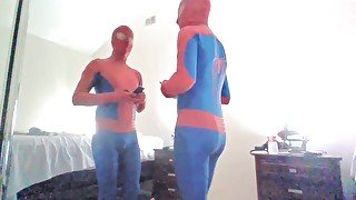 Spiderman Spandex Costume Cosplay Lycra bedroom solo.