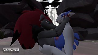 Lugia X Zoroark Lesbian Night Love