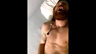 Eating my cum straight from my dick when vibrator is giving me orgasm