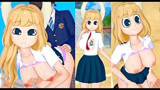 【エロゲーコイカツ！】僕のヒーローアカデミア 角取ポニー3DCG巨乳アニメ動画(ヒロアカ)[Hentai Game Koikatsu! Pony Tsunotori(Anime 3DCG Video)