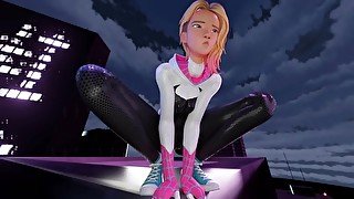 3D / Blender 💙 Spider Gwen ∙ Сборник 60 FPS 🍑