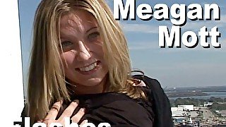 Meagan Mott flashes Tits & string