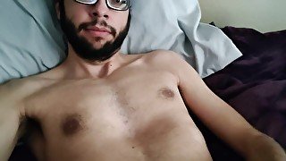 Up close with a monster cock cums on a sexy stomach