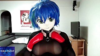 Kigu - roter Lackrock, durchsichtiges Top, Big Tits, Latexgloves (Fetish)