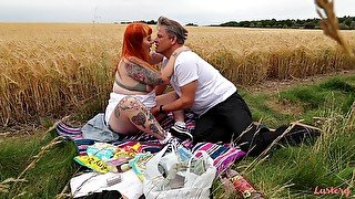 Mature Guy Fucks His Wife In A Wheat Field