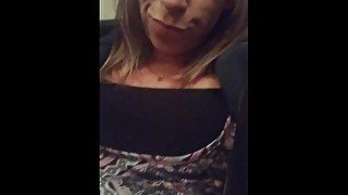 Natural blonde hits her bong