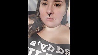 Slut Coughing and Choking in Bed.