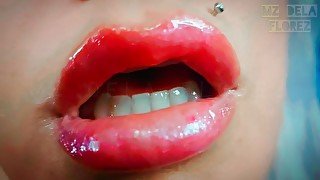 Lipgloss & Kisses: Goddess Lips Fetish ASMR with Binaural Beats