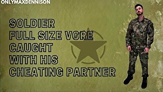 full size vore - caught cheating with soldiers partner