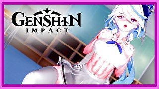 Genshin Impact - Focalors in school uniform