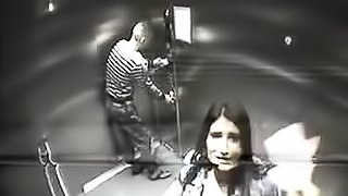 Couple fucks on security cam in elevator