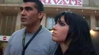 Remarkably beautiful girl fucked in public place