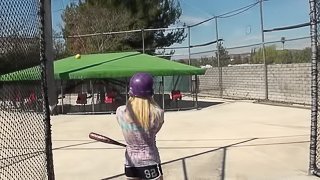 Sport game leading nice ass blonde getting throbbed hardcore