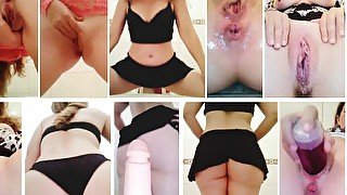 Mirelladelicia compilation TBT 20 June 2017 videos part 2, striptease, exhibitionism, masturbation with exotic things