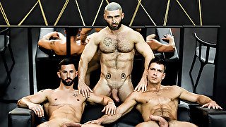 Dream porn for gay lovers in exclusive threesome