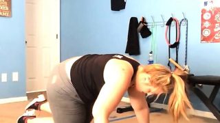 Huge pudgy caboose doll home workout to receive petite