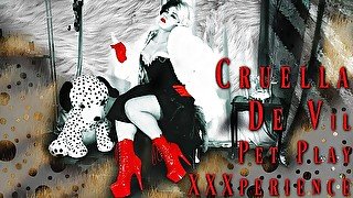 Cruella De Vil Pet Play XXXperience (K9 vision POV)