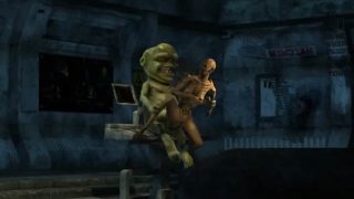 3D alien babe getting fucked hard by a horny goblin