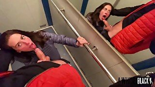 Nymphomaniac neighbor fucked in the elevator