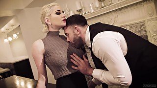 Passionate fucking in the kitchen with stunning blondie Skye Blue