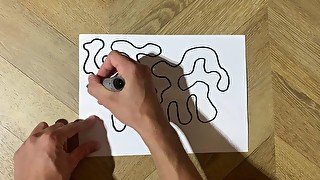 ASMR big felt pen writting