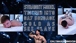 Straight model into bondage sex