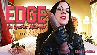 Edge for Leather Mistress - Lady Bellatrix edging encouragement glove fetish (teaser)