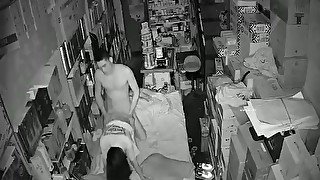 Camera monitoring candid photos of convenient small shops, couple sex life in bed