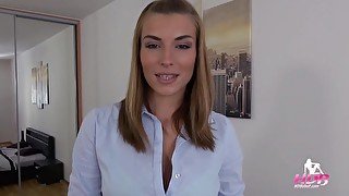 Sexy girl cheats on boyfriend and fucks for creampie