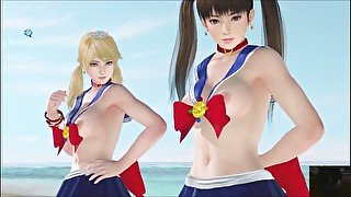 Dead or Alive Xtreme Venus Vacation Amy & Leifang Sailor Moon Swimsuit Nude Mod Fanservice Appreciat