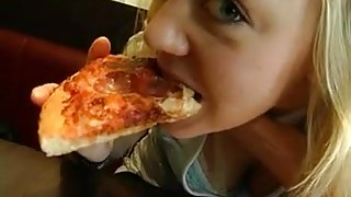 German - My everyday life Pizza and cum