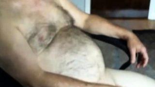 handsome hairy dad jerking off