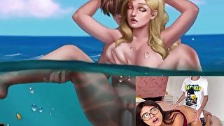 Sticking it in my naughty friend's ass watching hentai