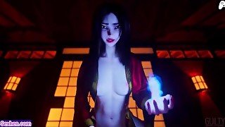 The ghost of a horny woman fucks a handsome cock full of cum  3D Hentai Animations  P94