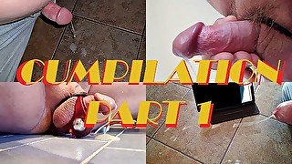 Daddys cumshot compilation and in slowmotion part 1