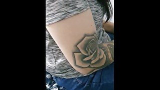 Naughty American Step Mom full of tattoos get fucked by Italian step son