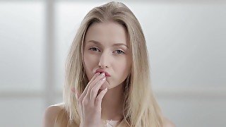 Fragile babe takes immense dick into twat and rectum