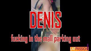 Denis fucked in the car in the mall parking lot