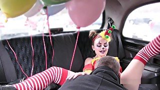 Clown Babe Squirts And Fucks In Fake Taxi