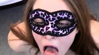 Masked Girl Gets Cum in Her Pussy