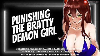 Taming the Bratty Demon With Your Big Cock  Audio Roleplay