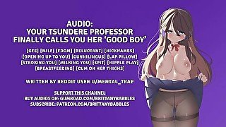 Audio: Your Tsundere Professor Finally Calls You Her Good Boy